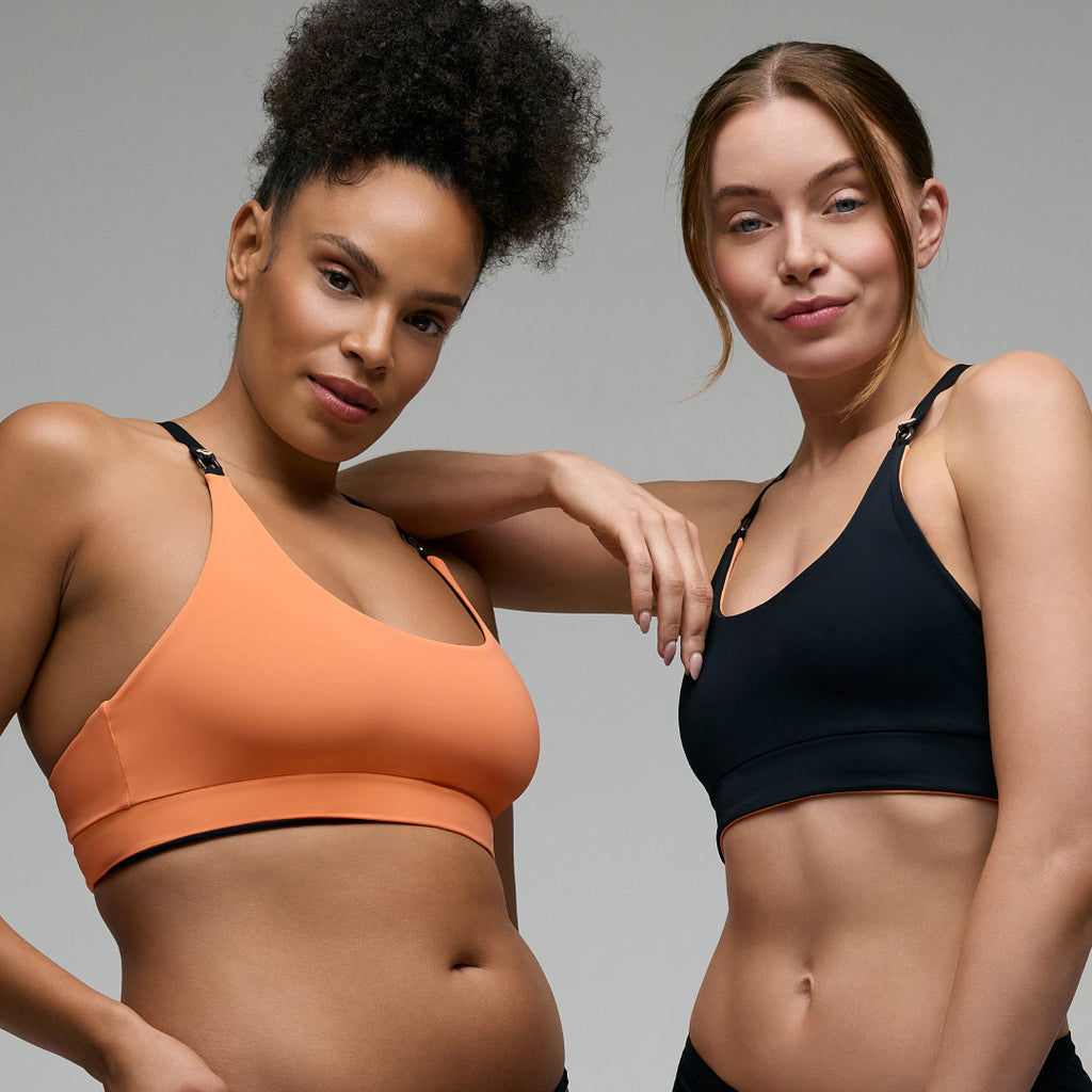 Reversible Bralette - Cantaloupe/Black