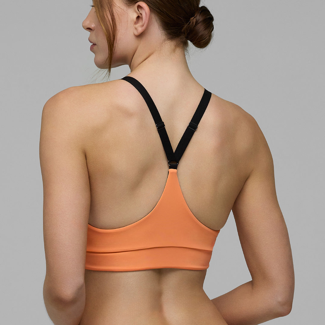 Reversible Bralette - Cantaloupe/Black