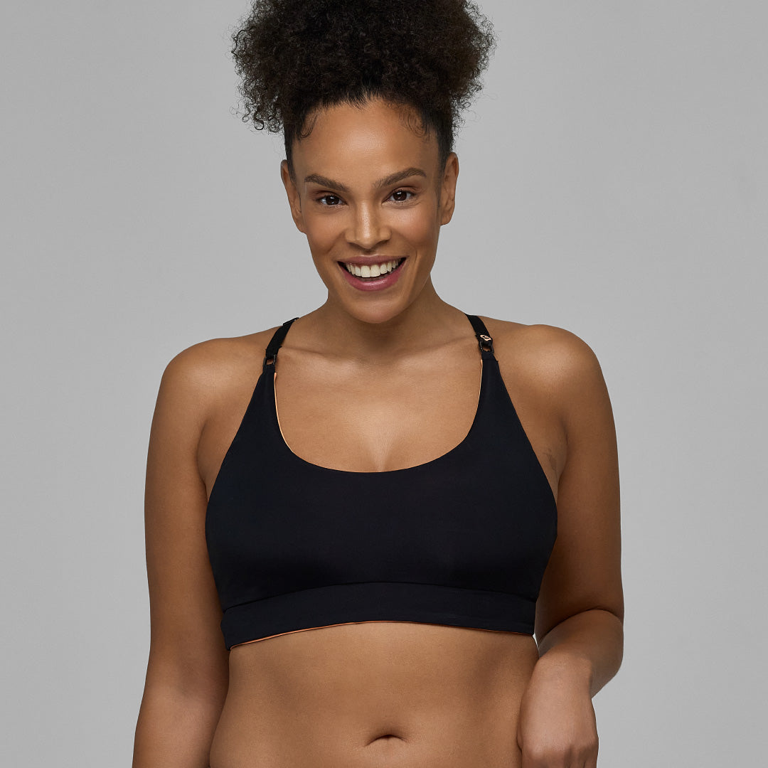 Reversible Bralette - Cantaloupe/Black