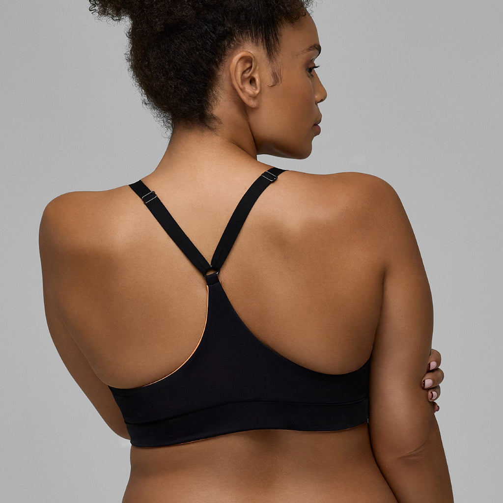 Reversible Bralette - Cantaloupe/Black
