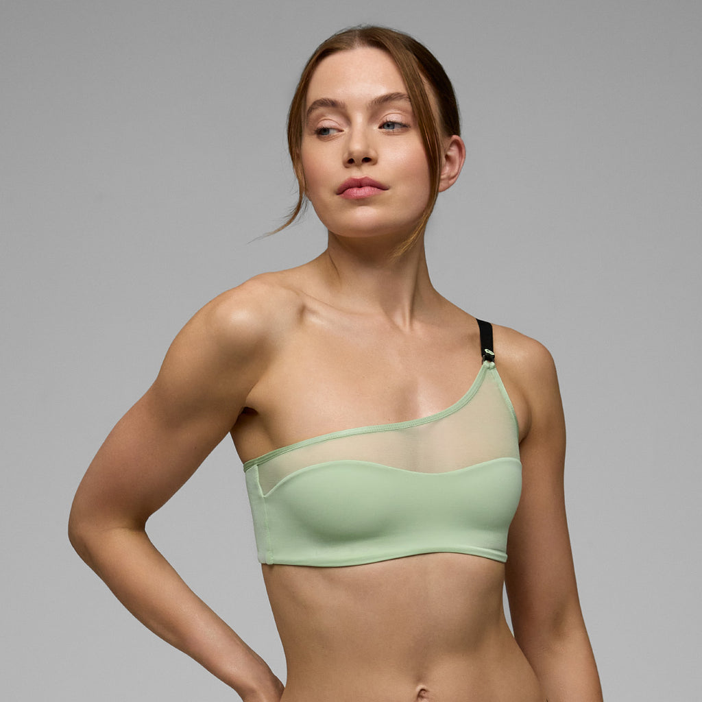 Asymmetrical Bralette - Bok Choy